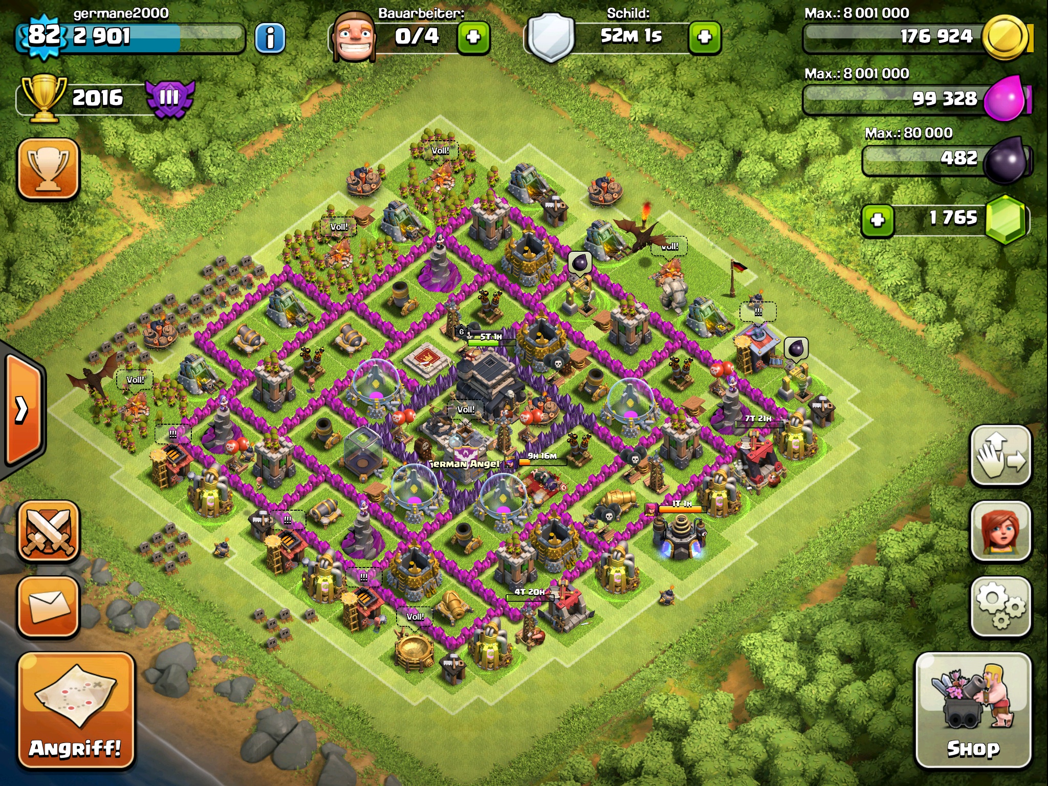 Clash Of Clans Dorf Rathaus Level 9