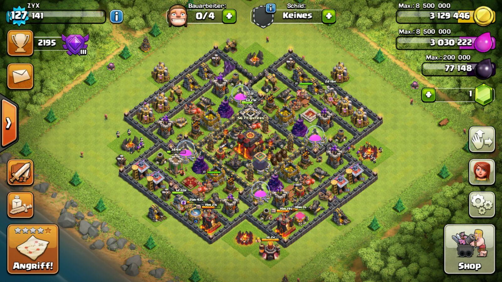 Clash Of Clans Dorf Rathaus Level 10